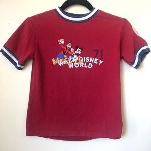 5 for $25 Walt Disney World Red T-Shirt Mickey Mouse Goofy Donald Size Small